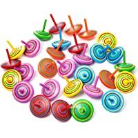 Los mejores  - ZOEON 30 Pcs Peonza de Madera- Peonza de Colores Pintadas para Niños- Suministros para la Fiesta